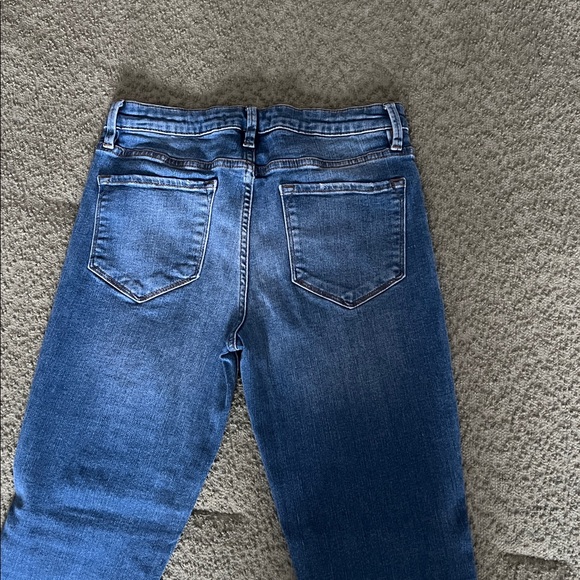 Free People Cropped Raw Hem Boot Cut Jeans - Picture 2 of 3